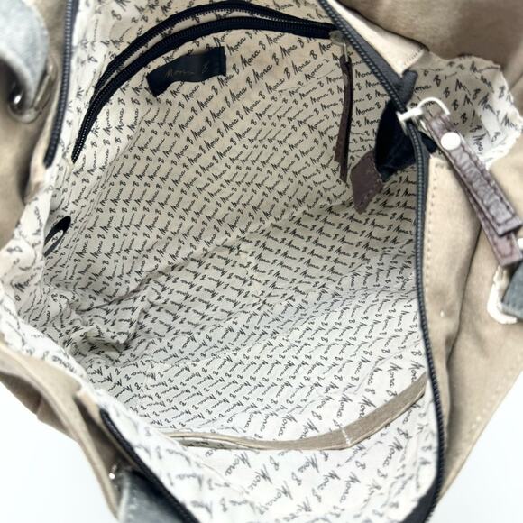 Mona B. Nora Up-cycled and Re-cycled Canvas Tote/Shoulder Bag with Vegan Leather - Picture 7 of 9